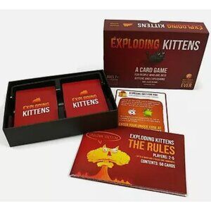 Exploding Kittens Original Edition Card Game The Oatmeal New Sealed Ages 7 & up